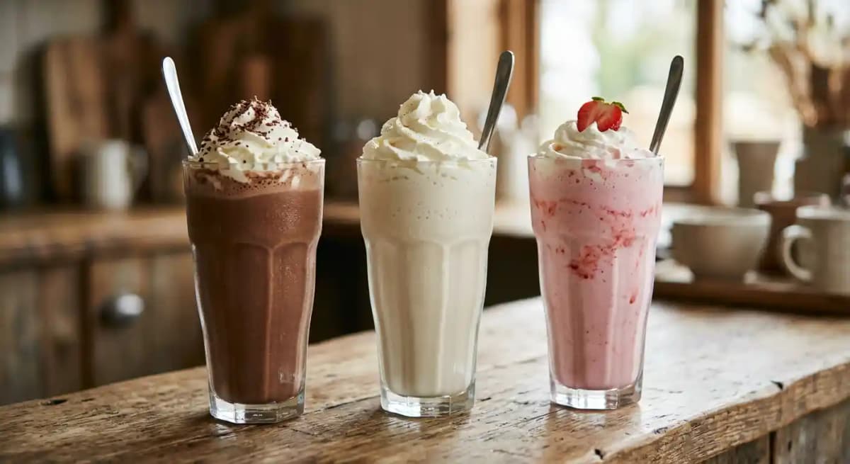 Creamy Milkshakes recipe served in a glass, by The Cheesecake Factory Creamy Milkshakes recipe served in a glass, by The Cheesecake Factory