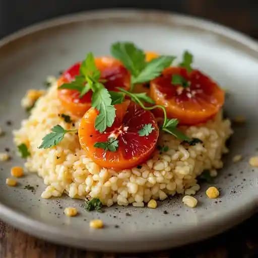 SCALLOP recipe served on a plate, by L’ Orange SCALLOP recipe served on a plate, by L’ Orange