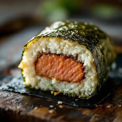SPAM® MUSUBI recipe served on a plate, by Hawaiian Bros Island Grill SPAM® MUSUBI recipe served on a plate, by Hawaiian Bros Island Grill