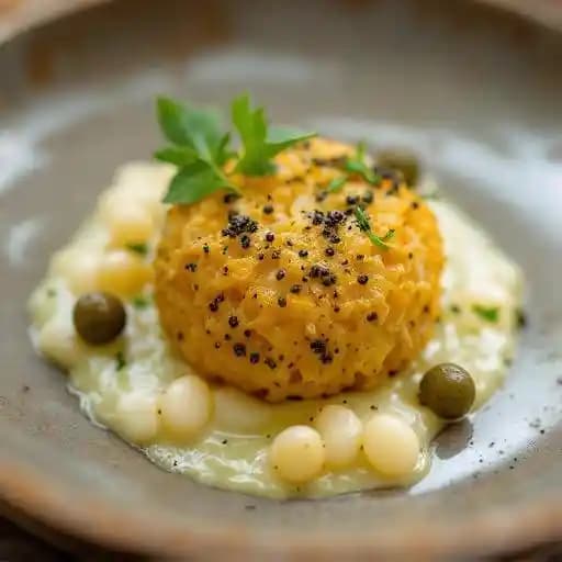 Cacio e Pepe Arancini recipe served on a plate, by Urban Hill Cacio e Pepe Arancini recipe served on a plate, by Urban Hill