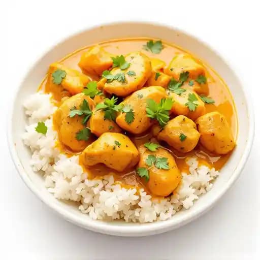 Chicken Coconut Curry recipe served on a plate, by Sula Indian Restaurant, Commercial Drive Chicken Coconut Curry recipe served on a plate, by Sula Indian Restaurant, Commercial Drive