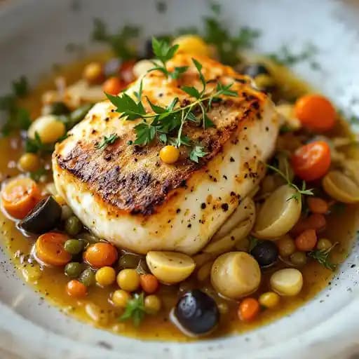Bouillabaisse recipe served on a plate, by The Kitchen Restaurant Bouillabaisse recipe served on a plate, by The Kitchen Restaurant
