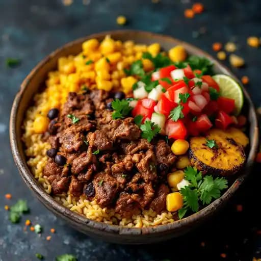 Latin Bowl recipe served on a plate, by Beehive Kitchen Latin Bowl recipe served on a plate, by Beehive Kitchen