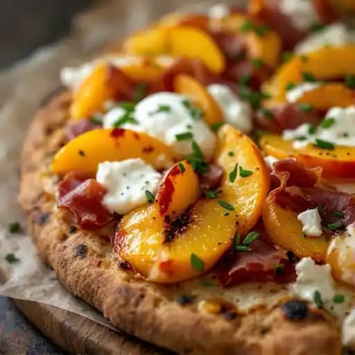 Summer Stone Fruit & Burrata recipe served on a plate, by Von's 1000Spirits - Woodinville Summer Stone Fruit & Burrata recipe served on a plate, by Von's 1000Spirits - Woodinville