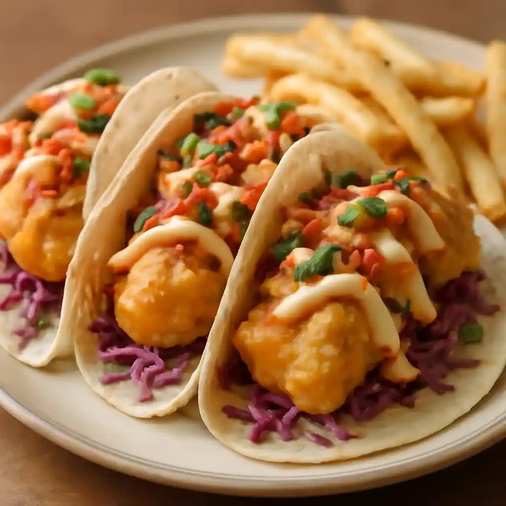 Fish Tacos recipe served on a plate, by Cavanaugh's Restaurant Fish Tacos recipe served on a plate, by Cavanaugh's Restaurant