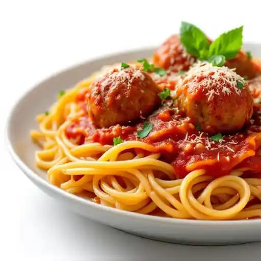 Spaghetti & Meatballs recipe served on a plate, by Roma Italian Restaurant Spaghetti & Meatballs recipe served on a plate, by Roma Italian Restaurant