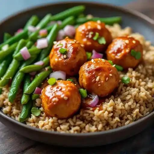 Sweet Soy Five Spice recipe served on a plate, by honeygrow Sweet Soy Five Spice recipe served on a plate, by honeygrow