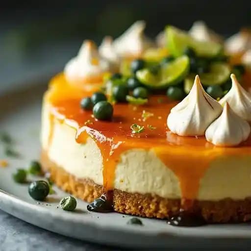 Key Lime Tart recipe served on a plate, by Juno & The Peacock Key Lime Tart recipe served on a plate, by Juno & The Peacock