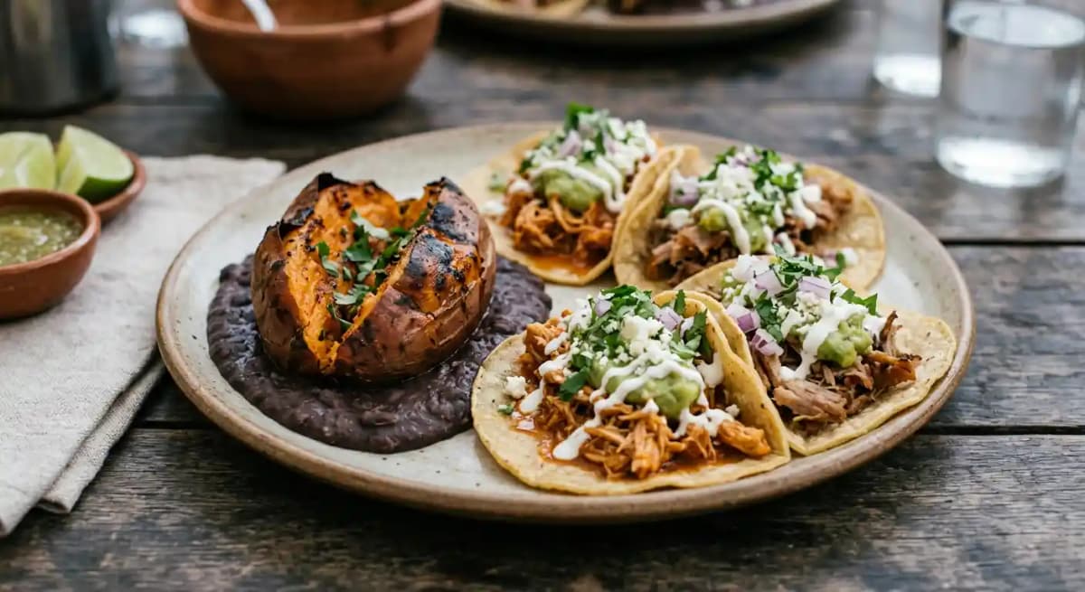 Camote Asado recipe served on a plate, by Xolos Tacos Y Tlayudas Camote Asado recipe served on a plate, by Xolos Tacos Y Tlayudas