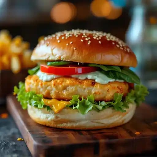 Pier 38 Double Fish Burger