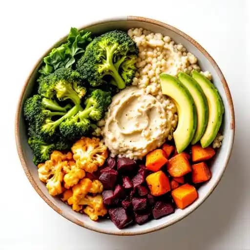 Buddha Bowl recipe served on a plate, by Cardero's Restaurant Buddha Bowl recipe served on a plate, by Cardero's Restaurant