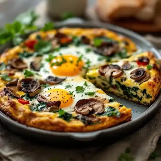Veggie Frittata recipe served on a plate, by Franchesco's Ristorante Veggie Frittata recipe served on a plate, by Franchesco's Ristorante