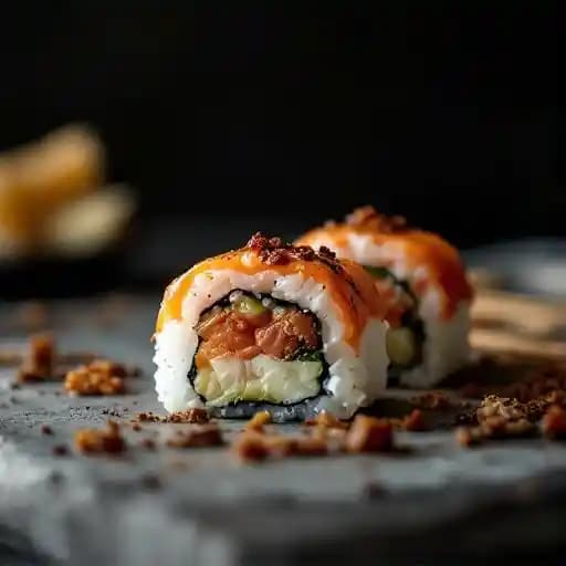BC Roll recipe served on a plate, by Tough City Sushi BC Roll recipe served on a plate, by Tough City Sushi
