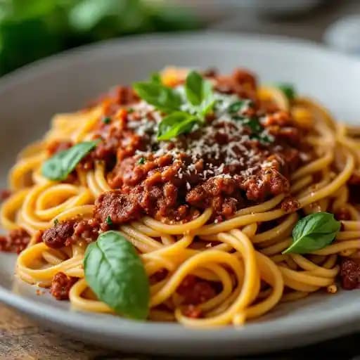 Dana's Bolognese recipe served on a plate, by Francesca's On Chestnut Dana's Bolognese recipe served on a plate, by Francesca's On Chestnut