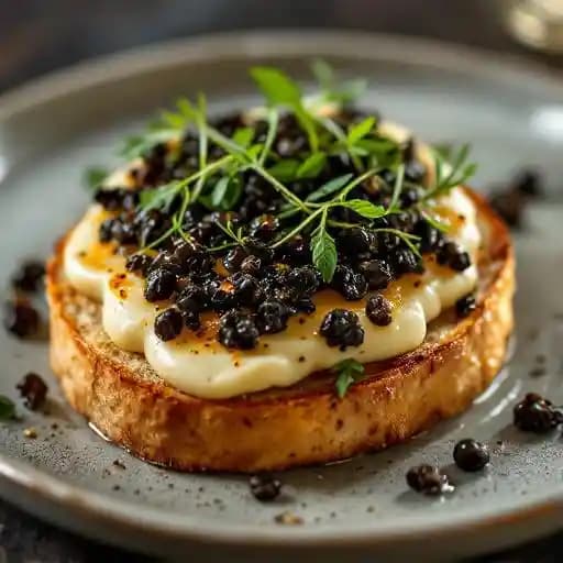 Biancodella with Smoked Sturgeon Toast