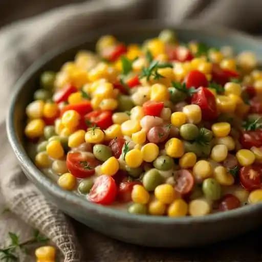 Succotash recipe served on a plate, by Jazz a Louisiana Kitchen Succotash recipe served on a plate, by Jazz a Louisiana Kitchen