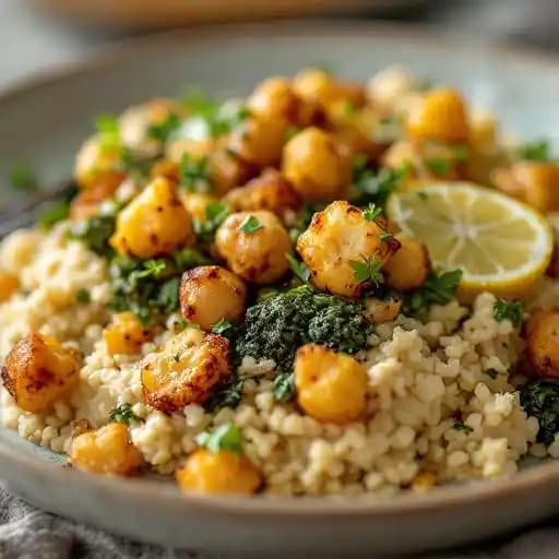 Chickpea Panisee recipe served on a plate, by Bow Valley Ranche Restaurant Chickpea Panisee recipe served on a plate, by Bow Valley Ranche Restaurant