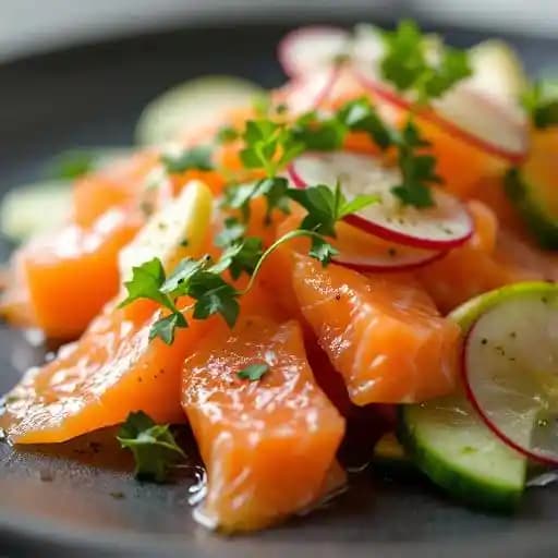 Salmon & albacore tuna crudo