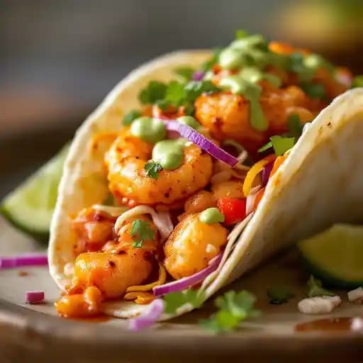 FIRECRACKER SHRIMP TACOS