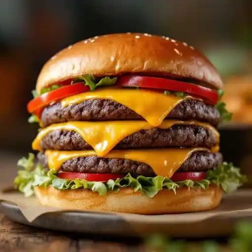 Double Cheeseburger recipe served on a plate, by McDonald's Double Cheeseburger recipe served on a plate, by McDonald's
