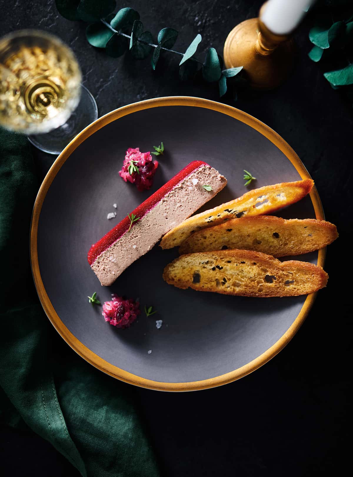 CHICKEN LIVER MOUSSE recipe served on a plate, by Bodega Bar CHICKEN LIVER MOUSSE recipe served on a plate, by Bodega Bar