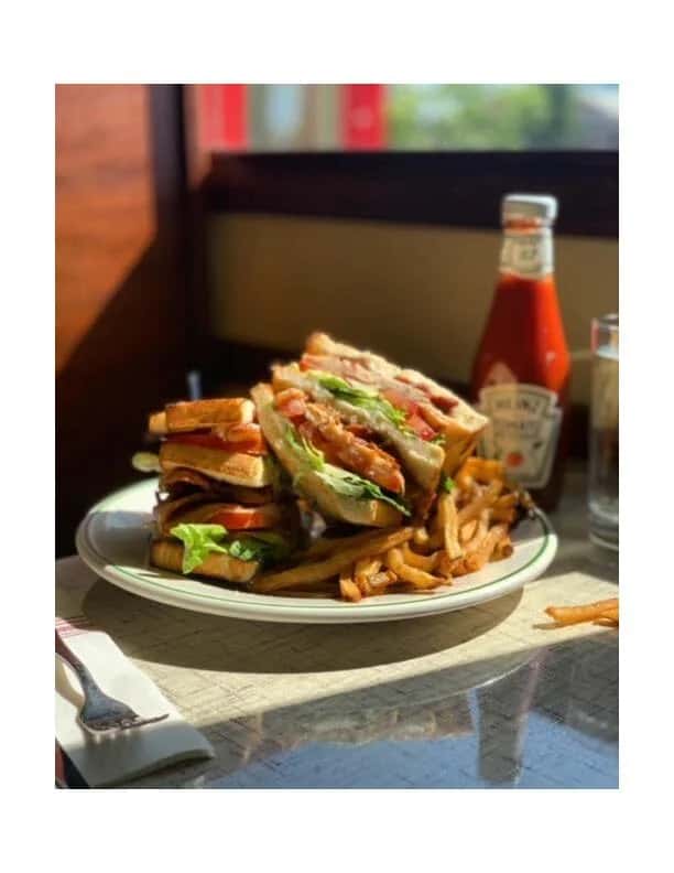Turkey Club recipe served on a plate, by Swan Street Diner Turkey Club recipe served on a plate, by Swan Street Diner
