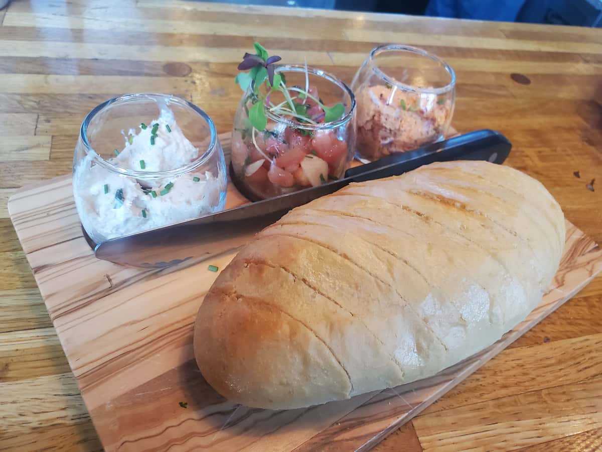 Dip Trio recipe served on a plate, by Cork & Gabel Dip Trio recipe served on a plate, by Cork & Gabel