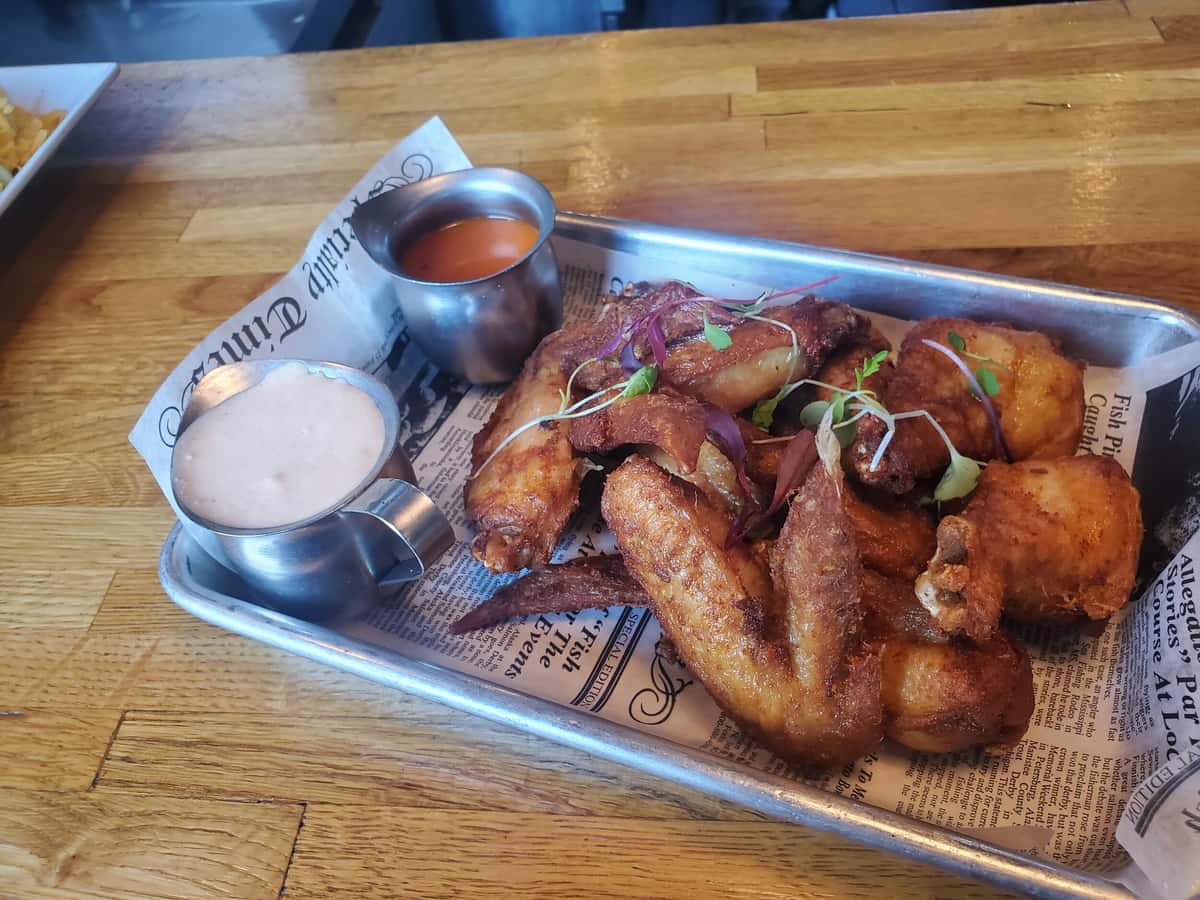 Wings recipe served on a plate, by Cork & Gabel Wings recipe served on a plate, by Cork & Gabel