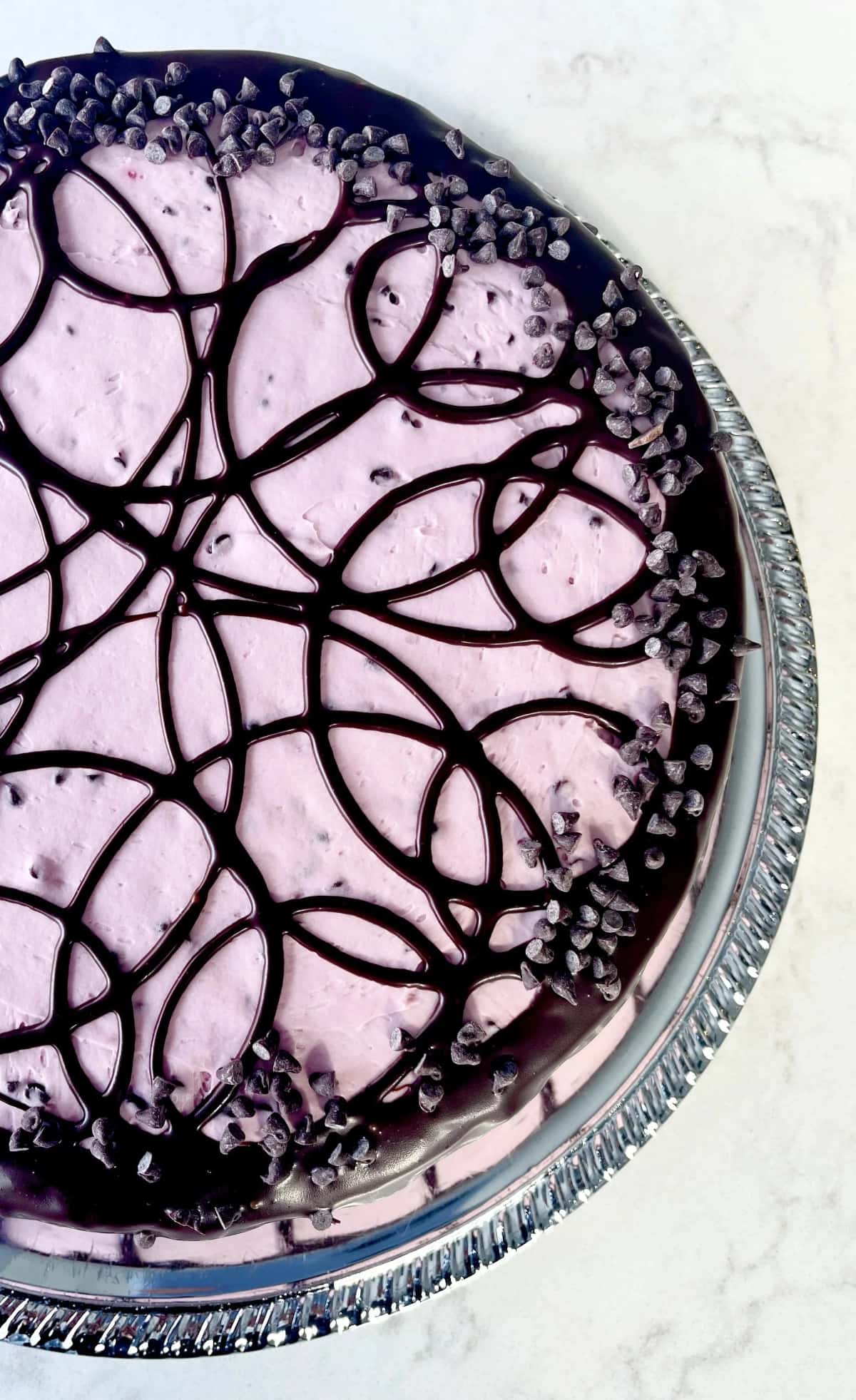 Raspberry Choc. Chip Tres Leches recipe served on a plate, by Cafe Latte Raspberry Choc. Chip Tres Leches recipe served on a plate, by Cafe Latte