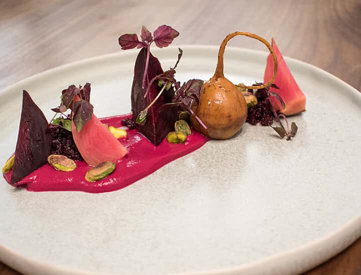 beets recipe served on a plate, by Fairchild beets recipe served on a plate, by Fairchild