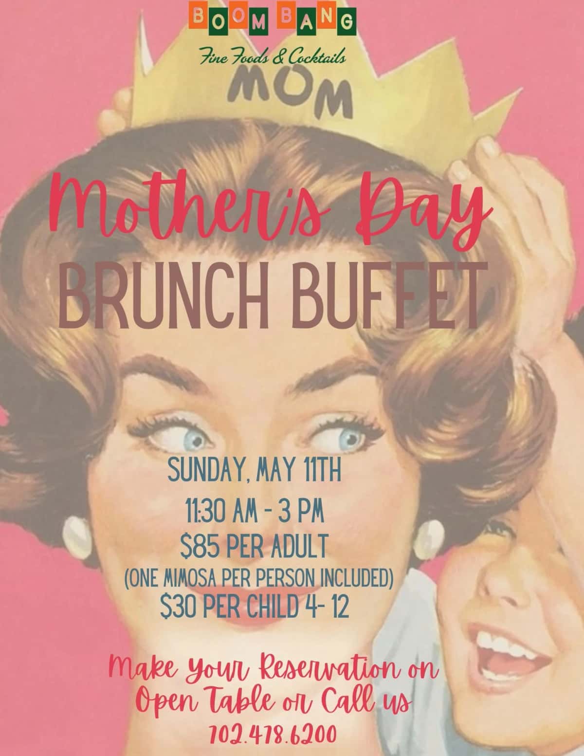 Mother's Day Brunch recipe served on a plate, by Boom Bang Fine Foods & Cocktails Mother's Day Brunch recipe served on a plate, by Boom Bang Fine Foods & Cocktails