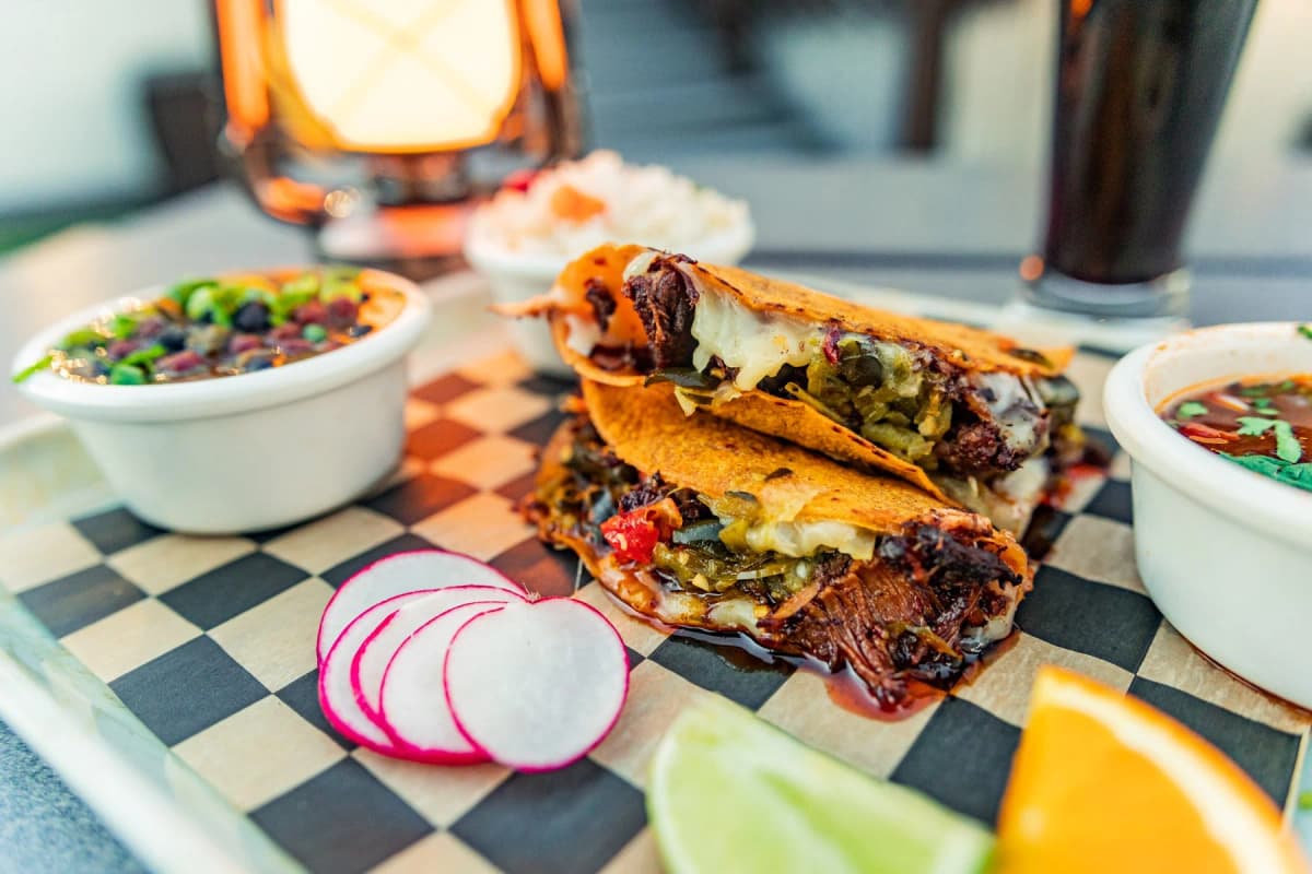 Birria recipe served on a plate, by Camp Taco at Lost Forty Brewing Birria recipe served on a plate, by Camp Taco at Lost Forty Brewing