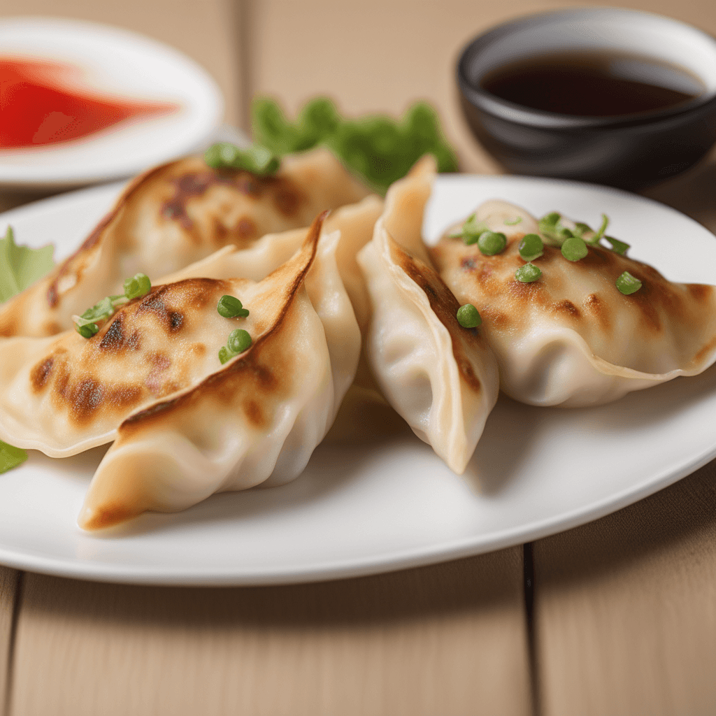 Gyoza recipe served on a plate, by SOHO 23 Gyoza recipe served on a plate, by SOHO 23