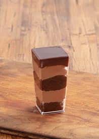 Sacher Torte Parfait recipe served on a plate, by la Madeleine Sacher Torte Parfait recipe served on a plate, by la Madeleine