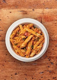 Pasta Salad recipe served on a plate, by la Madeleine Pasta Salad recipe served on a plate, by la Madeleine