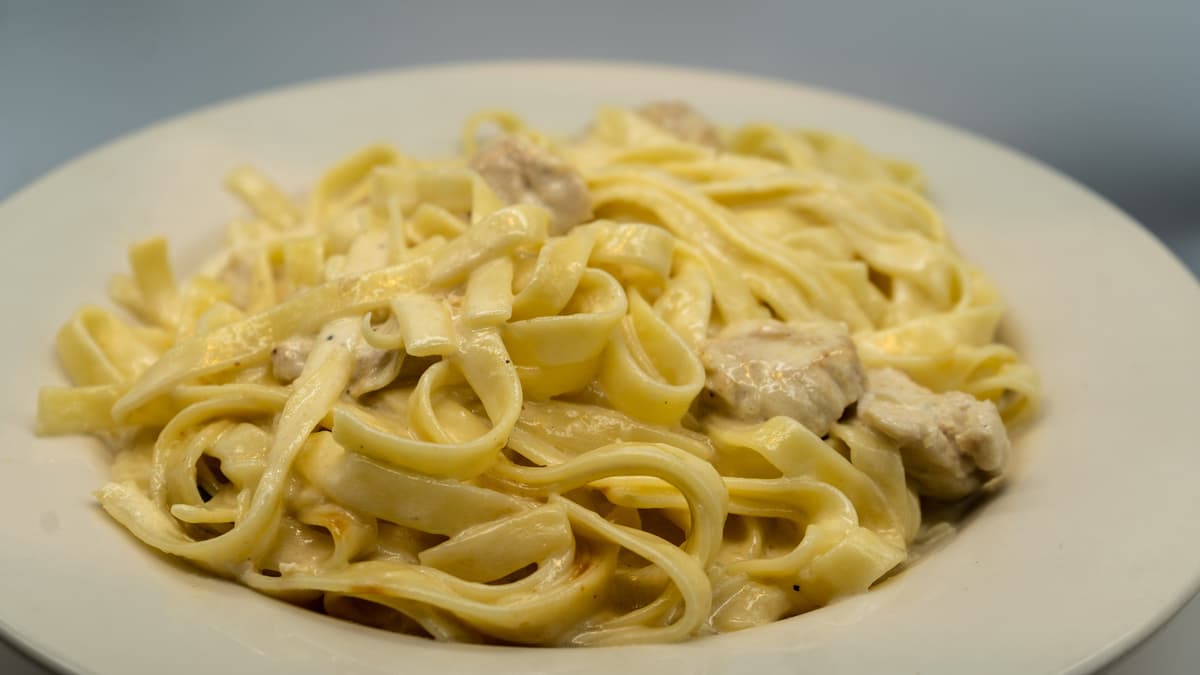 Pasta Salad recipe served on a plate, by Leone's Pasta Salad recipe served on a plate, by Leone's