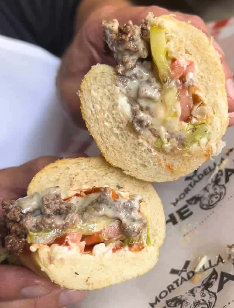 Chopped Cheese recipe served on a plate, by Superflux {Cabana} Chopped Cheese recipe served on a plate, by Superflux {Cabana}