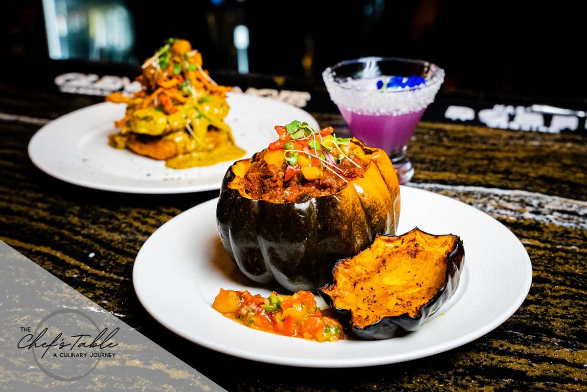 Acorn Chili recipe served on a plate, by The Chefs Table Houston Acorn Chili recipe served on a plate, by The Chefs Table Houston