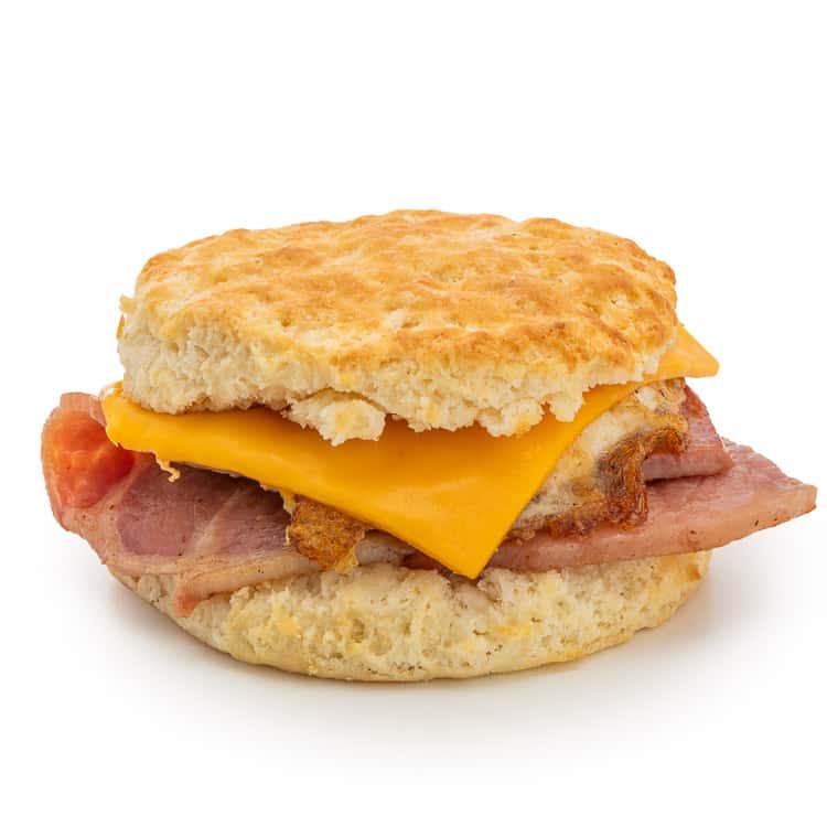 Country Ham, Egg & Cheese recipe served on a plate, by Rise Southern Biscuits & Righteous Chicken - Nashville Downtown Country Ham, Egg & Cheese recipe served on a plate, by Rise Southern Biscuits & Righteous Chicken - Nashville Downtown