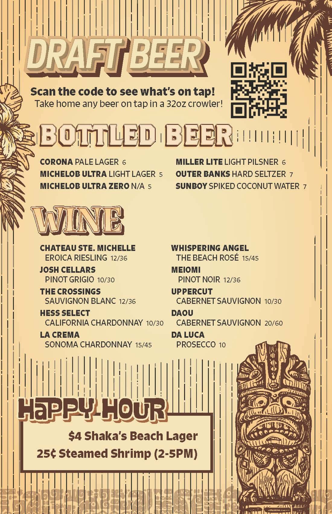 Drink Menu Summer Page recipe served in a glass, by Shaka's Beach Bar & Grill Drink Menu Summer Page recipe served in a glass, by Shaka's Beach Bar & Grill