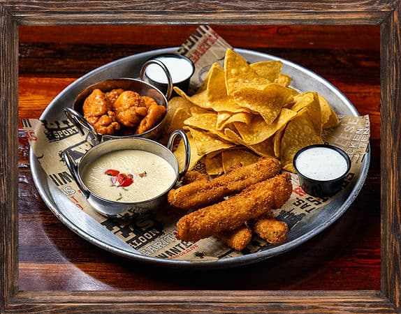Sampler Platter recipe served on a plate, by Wild Bill's Sports Saloon - DT St. Paul Sampler Platter recipe served on a plate, by Wild Bill's Sports Saloon - DT St. Paul