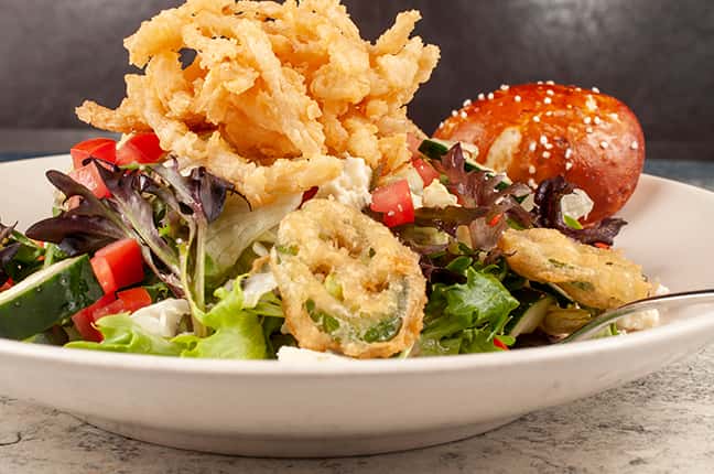Pub Salad recipe served on a plate, by The Moot House Pub Salad recipe served on a plate, by The Moot House