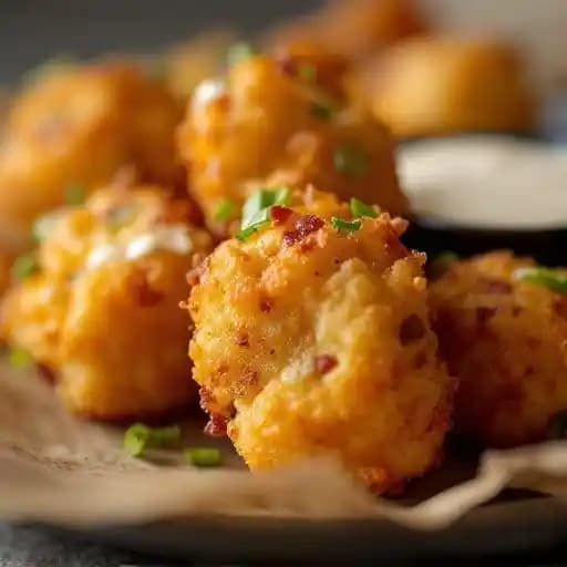 Bacon & Green Onion Hushpuppies/ Charred Cayenne Aioli