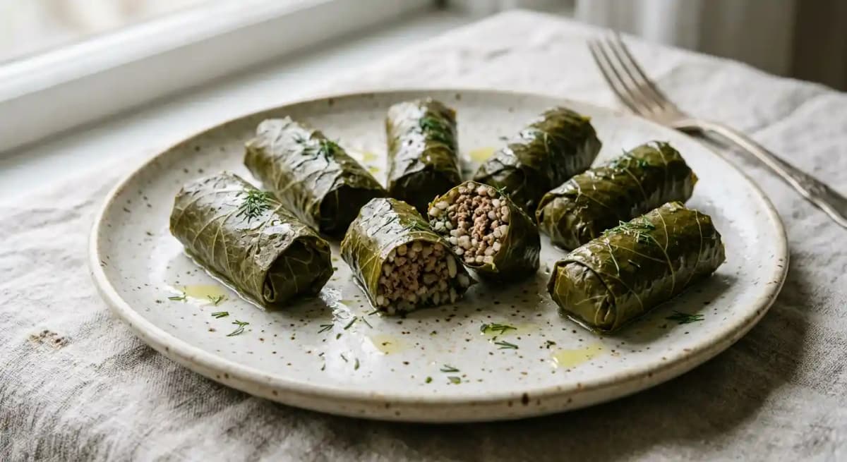 STUFFED GRAPE LEAVES (Dolmades)