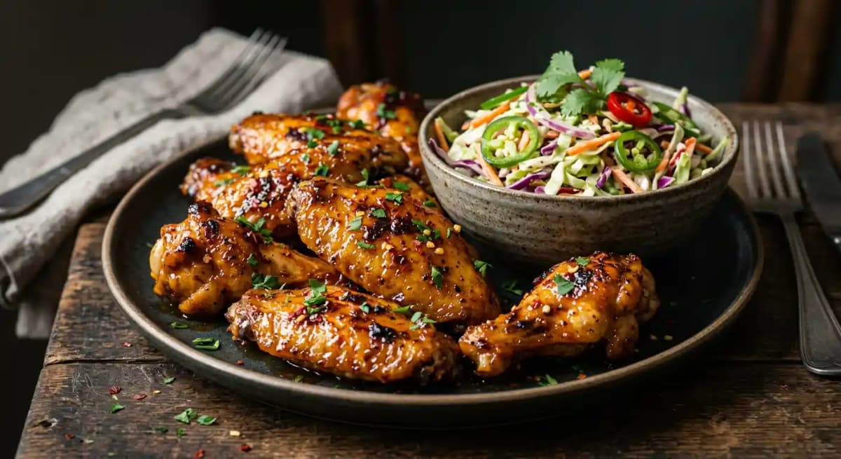 Harissa Maple Glazed Chicken Wings