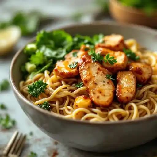 Bourbon Chicken Noodle Bowl