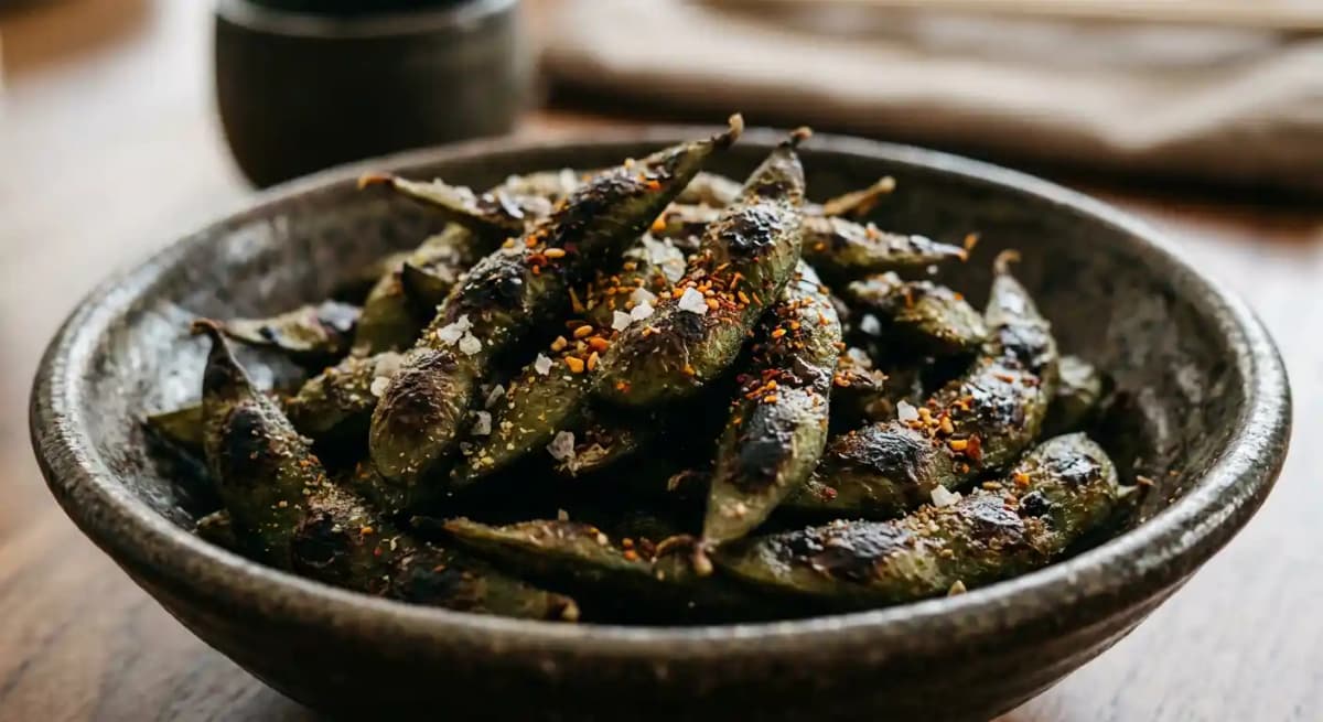 Charred Edamame