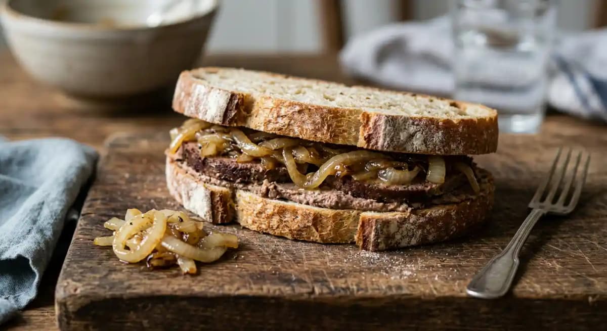 Liverwurst & Onion Sandwich