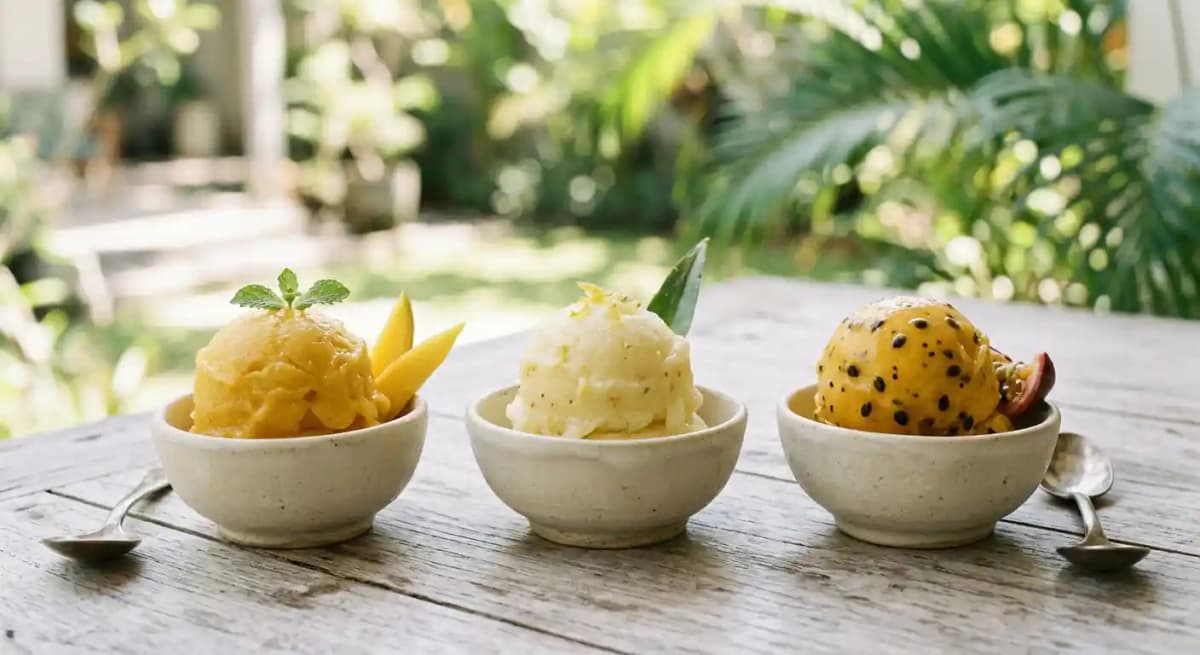 Tropical Fruit Sorbet Trio