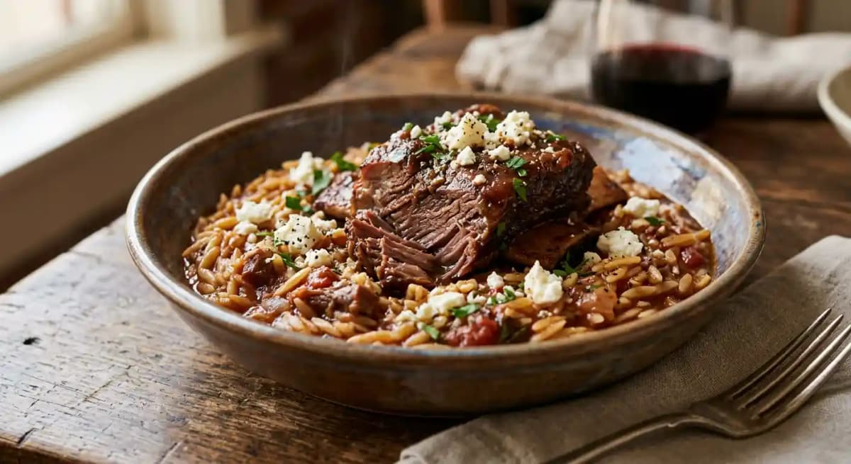 Braised Short Ribs Youvetsi